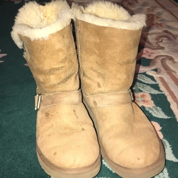 brown short uggs w buckle! classic short dylan - Picture 3 of 6